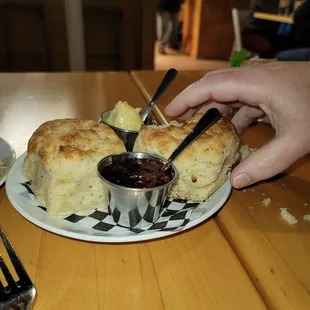 Black pepper and cheddar biscuit
