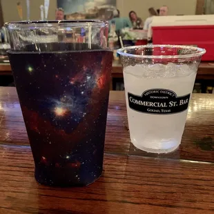 Michelob Ultra Gold with an ice water back, LOL