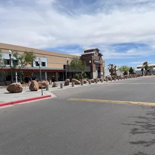 an empty street in a city