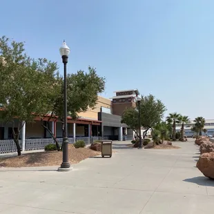 a view of a shopping center