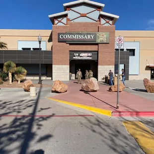 the entrance to the building