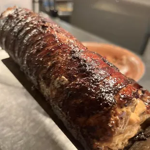 Cream cheese filled Pork Roulade'