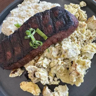 Steak and eggs
