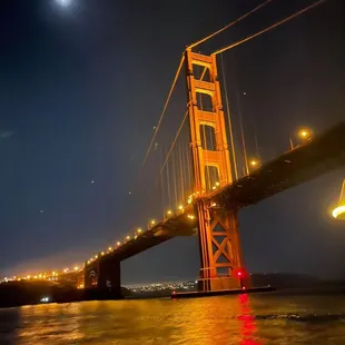 View of the Golden Gate Bridge taken from the yacht.
