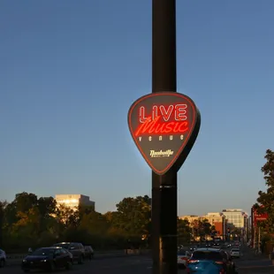 Live Music Venue Street sign