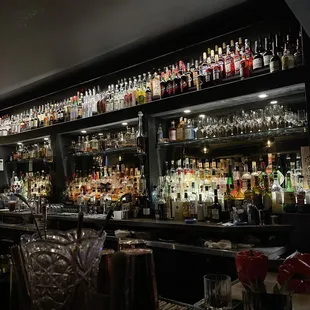 The glorious back bar!