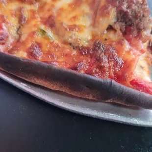 Burnt pizza!