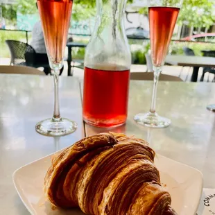 Butter Croissant with Hibiscus Mimosa