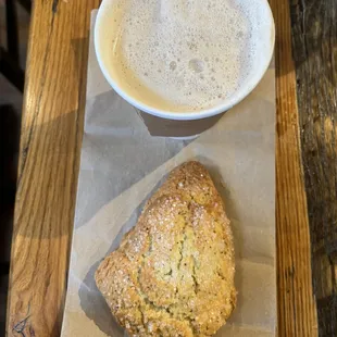 Masala chai and lemon poppy scone