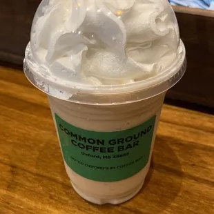 Vanilla latte, frozen