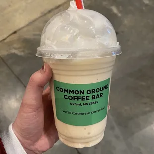 Vanilla latte, frozen