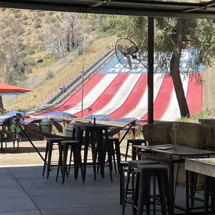 View of the Mountain Slide from bar area
