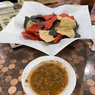 Complimentary chips and salsa
