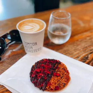 Flat White + S.O.L.: Chocolate &amp; raspberry florentine