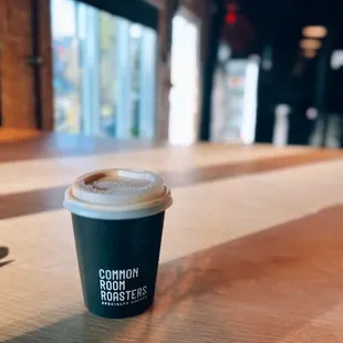 Flat white w / oat milk / $4.25 (?)