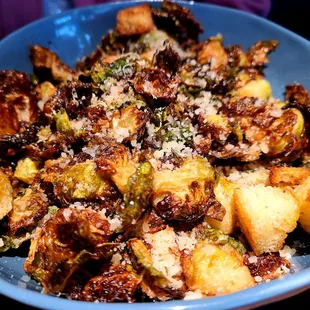 Warm Brussels Caesar Salad