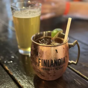 Beer &amp; Strawberry Mule IG: @ammysalamii