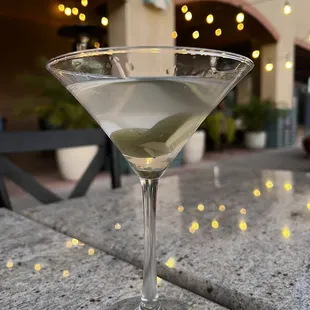 Dirty Martini with pickle brine.