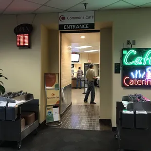 the entrance to the cafe