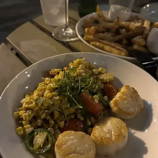 Scallops with corn salad- so good