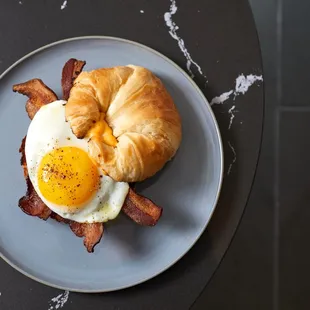 Busy Fried Egg Breakfast Sandwich