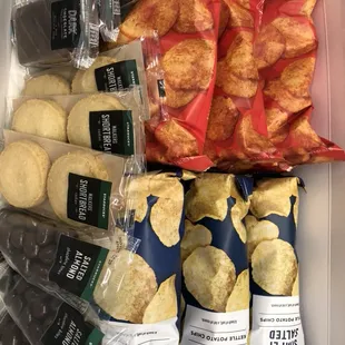 Catering box of Starbucks snacks