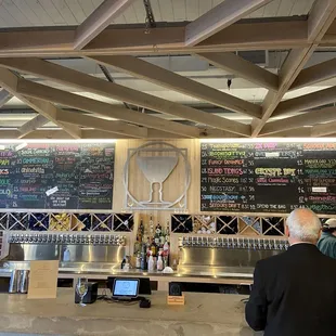 Many beer types.