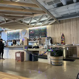 the inside of the building