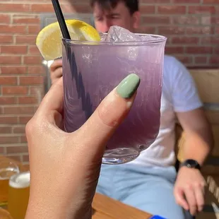 Lavender, gin, lemonade