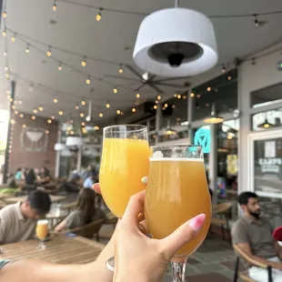 Beers and outside patio