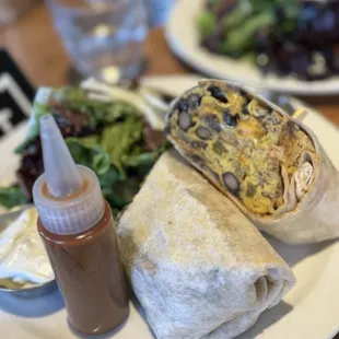 Breakfast Burrito with chorizo