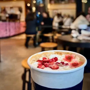 Checkout those cherry blossom petals! Yes, they are edible.