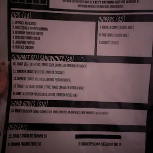 Great food selection!