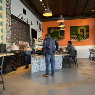 The counter and dining area.