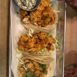 2 pork &amp; 1 chicken taco