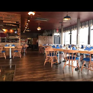 the dining area of the restaurant
