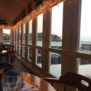 the view of the water from the dining room