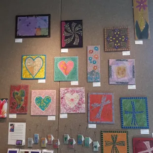 Mosaic art by Juanita Canzoneri on our newly renovated walls.