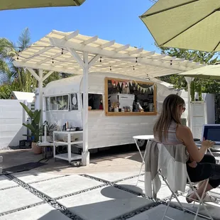 Patio and coffee van