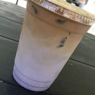 Beautiful Iced Taro Latte