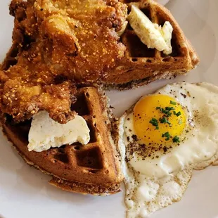 Chicken and waffles