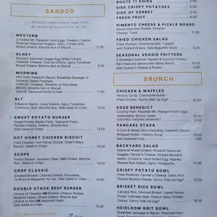 Food menu