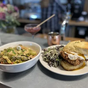 Brussels &amp; Grits Hot Honey Chicken Biscuit