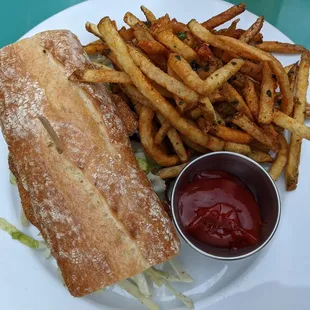 Fried Chicken Sandwich with paprika fries