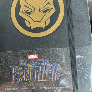 A close up of the Black Panther notebook I just got!
