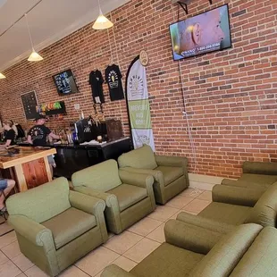 a group of people sitting around a table