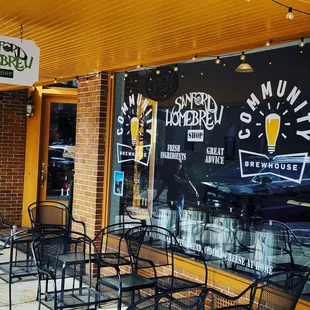 the outside of the building