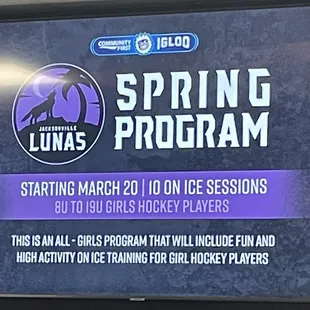 Jax Luna's spring program