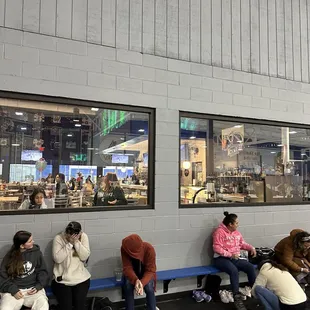 Ringside looking into restaurant