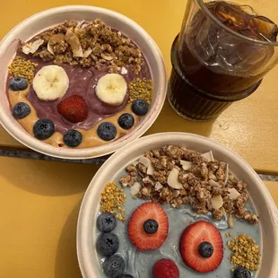 Açaí bowls and cold brew